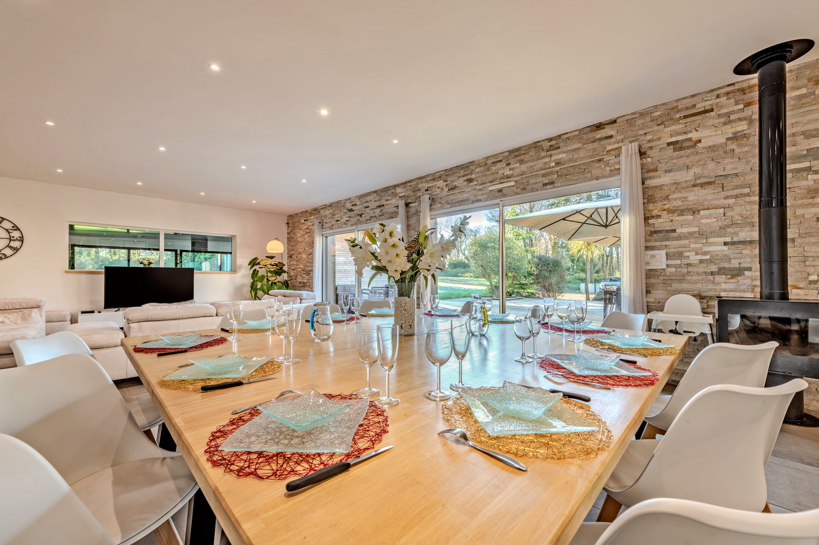 Salle à manger dressée